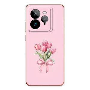 Чехол с розовым рисунком для Realme GT 7Pro (Букет цветов)