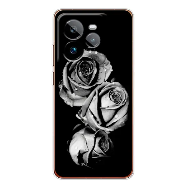 Чехол с принтом «Черная роза» для Realme GT 7Pro