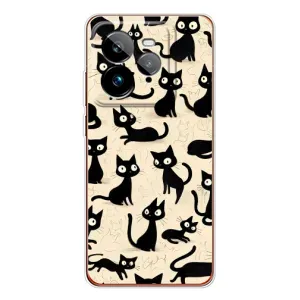 Чехол с рисунком кот на Realme GT 7Pro (Черные коты)