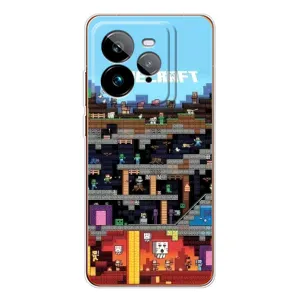 Чохол Майнкрафт на Realme GT 7Pro (AlphaPrint) Minecraft (фон Minecraft)