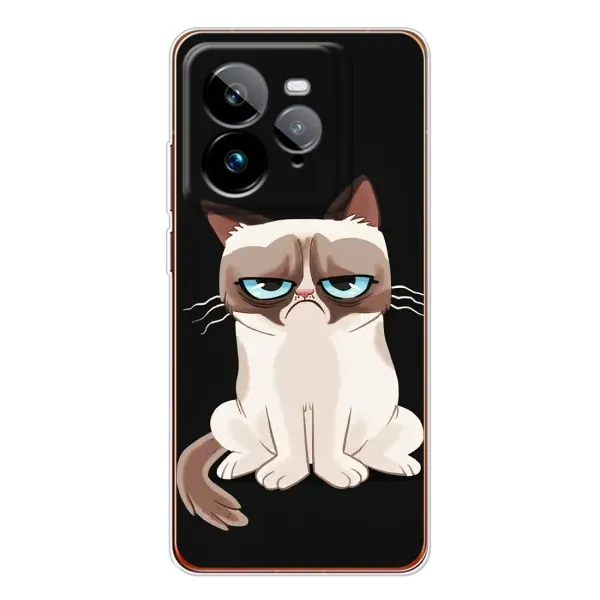 Чохол з принтом «Сумний кіт» для Realme GT 7Pro