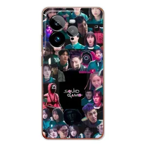 Чехол Гра в кальмара для Realme GT 7Pro (Коллаж Игра кальмара)