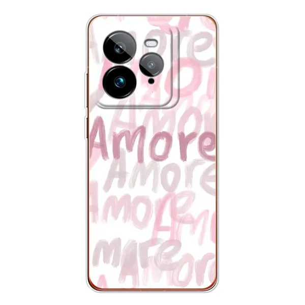 Чехол с принтом «Аморе любовь» для Realme GT 7Pro Чехол с принтом «Аморе любовь» для Realme GT 7Pro