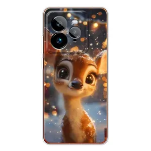 Чохол з принтом «Оленятко серед гірлянд» для Realme GT 7Pro