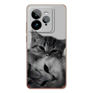 Чехол с рисунком кот на Realme GT 7Pro (Пара котов)