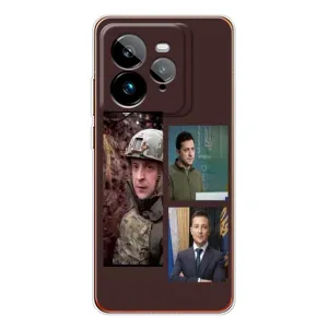 Чехол для Realme GT 7Pro (AlphaPrint - с принтом Зеленского) (Президент)