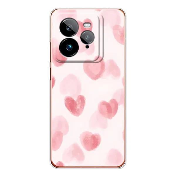 Чехол с принтом «Розовые сердечки» для Realme GT 7Pro Чехол с принтом «Розовые сердечки» для Realme GT 7Pro