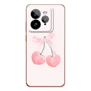 Чехол с розовым рисунком для Realme GT 7Pro (Розовые вишни)