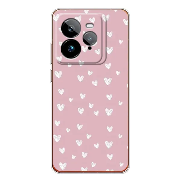 Чехол с принтом «Сердечки на розовом» для Realme GT 7Pro Чехол с принтом «Сердечки на розовом» для Realme GT 7Pro