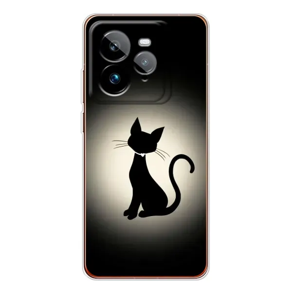 Чохол з принтом «Силует котика» для Realme GT 7Pro