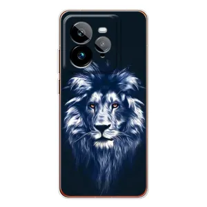 Чохол з картинкою ЛЕВ для Realme GT 7Pro (VPrint) (Синій Лев)