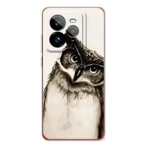 Чехол с птицами на Realme GT 7Pro (VPrint) (Сова)