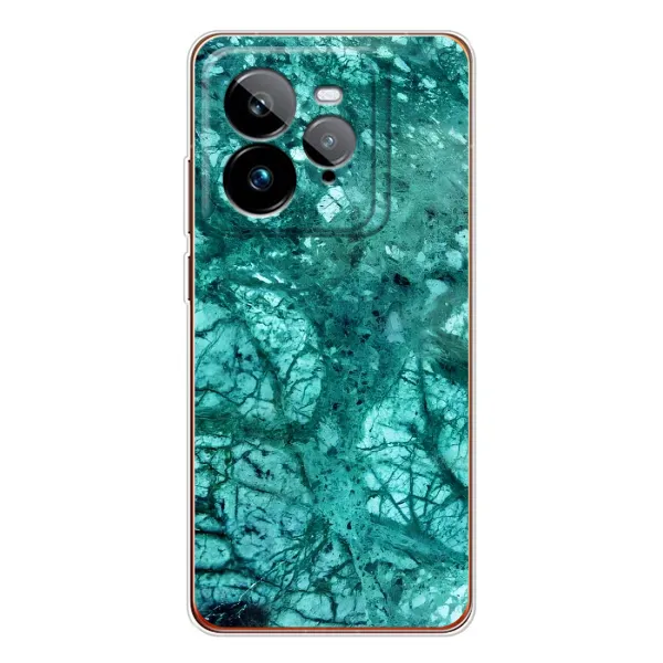 Чехол с принтом «Зеленый мрамор» для Realme GT 7Pro