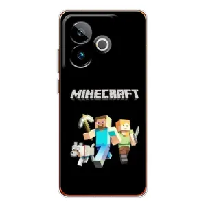 Чехол Майнкрафт на Realme GT 7T (AlphaPrint) Minecraft (герои Minecraft)