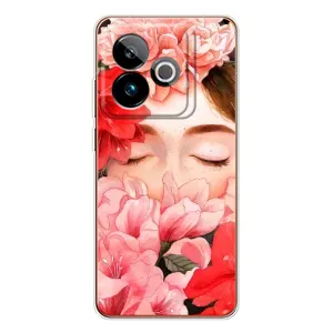 Чехлы (ART) Цветы на Realme GT 7T (VPrint) (Глаза в цветах)