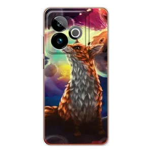 Чехлы с картинкой Лисички для Realme GT 7T (VPrint) (Лисица в космосе)