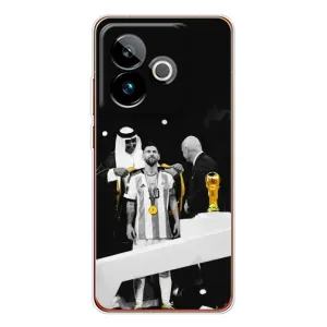 Чехлы для Realme GT 7T (Leo чемпион) (AlphaPrint) (Месси в накидке)