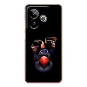 Чехол с Обезьянами Realme GT 7T - (AlphaPrint) (Три обезьяны)