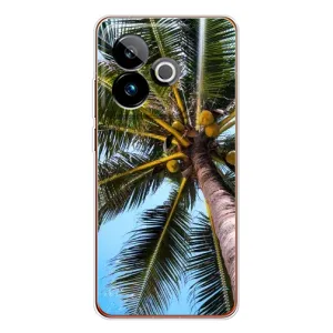 Силиконовый чехол с КАРТИНКАМИ лето для Realme GT 7T (AlphaPrint) (Пальма)
