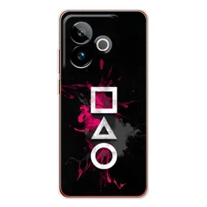 Чехол Гра в кальмара для Realme GT 7T (Символы Игра кальмара)