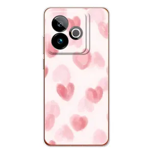 Чохол з розовим принтом для Realme GT 7T (Рожеві сердечки)