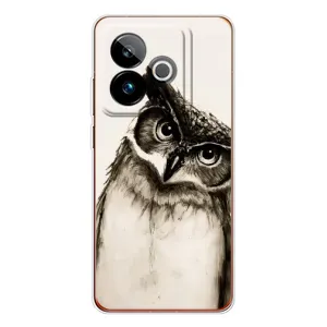 Чехол с птицами на Realme GT 7T (VPrint) (Сова)