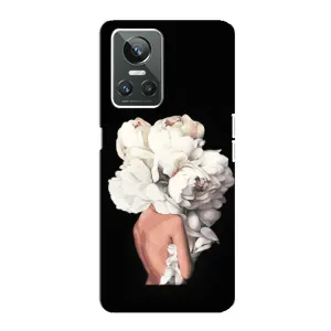 Чехлы (ART) Цветы на Realme GT Neo 3 (VPrint) (Білі квіти)