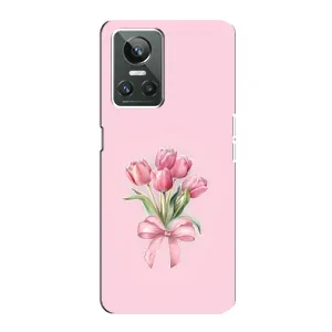 Чохол з розовим принтом для Realme GT Neo 3 (Букет квітів)