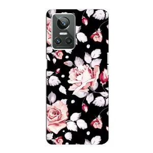 Чохли з квітами для Realme GT Neo 3 (VPrint) (Квіти на чорному)