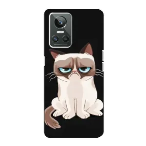 Чохол з принтом для Realme GT Neo 3 (AlphaPrint) Модні коти (Сумний кіт)