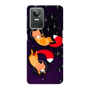 Чохли з картинкою Лисичка для Realme GT Neo 3 (VPrint) (Лисички космонавти)