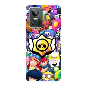 Чехол для Realme GT Neo 3 Бравл Старс (VPrint) (Лого Brawl Stars)