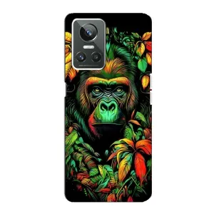 Чохол з Мавпами Realme GT Neo 3 - (AlphaPrint) (Мавпа в квітах)