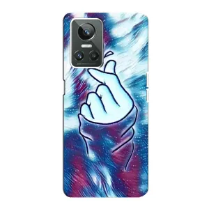 Чохол з принтом для Realme GT Neo 3 (AlphaPrint - Знак сердечка) (Радужне серце)