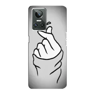 Чохол з принтом для Realme GT Neo 3 (AlphaPrint - Знак сердечка) (Значок Love)