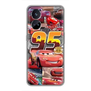 Силиконовый чехол Маквин для Realme GT Neo 5 (Коллаж Молния Маквин)