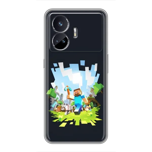 Чехол с принтом «персонажи Minecraft» для Realme GT Neo 5
