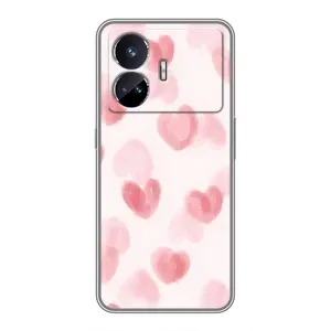 Чохол з розовим принтом для Realme GT Neo 5 (Рожеві сердечки)