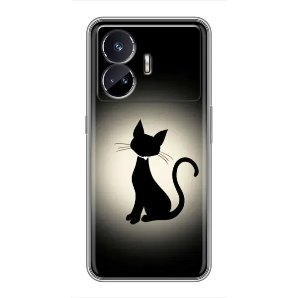 Чехол с принтом «Силуэт котика» для Realme GT Neo 5