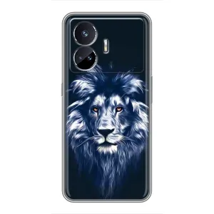 Чехол со Львом для Realme GT Neo 5 (VPrint) (Синий Лев)