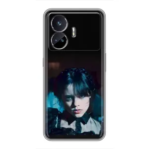 Чехлы Венсдей на Realme GT Neo 5 Уэнсдей (AlphaPrint) (взгляд Уэнздей)