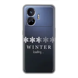 Зимние Чехлы для Реалми ДжТ Нео 5 - прозрачный фон (Winter loading)