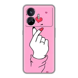 Чехол с принтом для Realme GT Neo 5 (AlphaPrint - Знак сердечка)