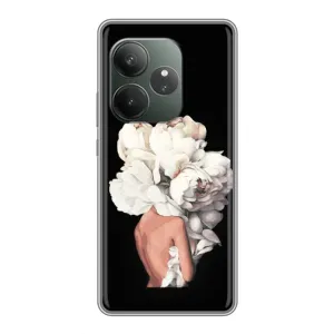 Чехлы (ART) Цветы на Realme GT Neo 6 SE (VPrint) (Белые цветы)
