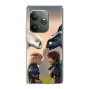 Чехол как приручить дракона на Realme GT Neo 6 SE (Иккинг и Астрид)