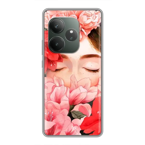 Чехол с принтом «Глаза в цветах» для Realme GT Neo 6 SE Чехол с принтом «Глаза в цветах» для Realme GT Neo 6 SE