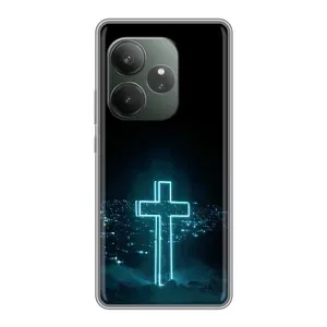 Чехол для Realme GT Neo 6 SE (AlphaPrint) - (Христианские) (Крест и город)