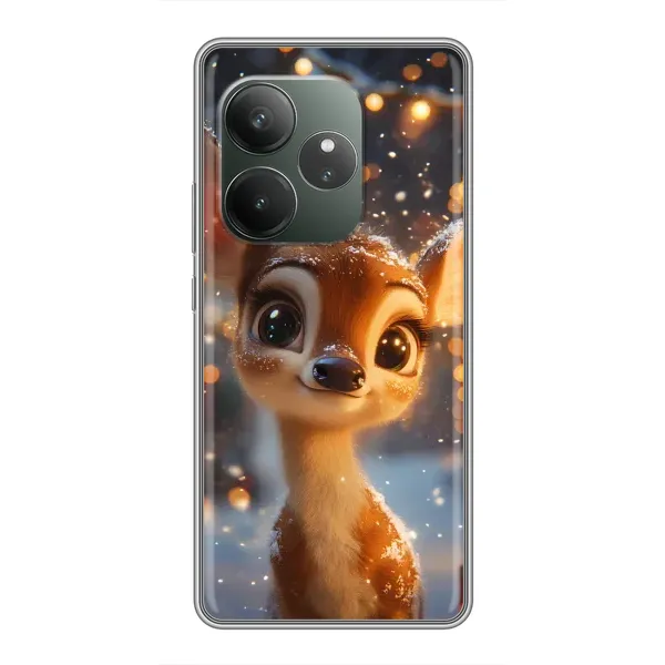 Чехол с принтом «Олененок среди гирлянд» для Realme GT Neo 6 SE Чехол с принтом «Олененок среди гирлянд» для Realme GT Neo 6 SE