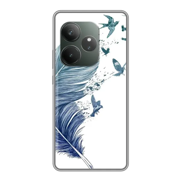 Чехол с принтом «Перышко» для Realme GT Neo 6 SE