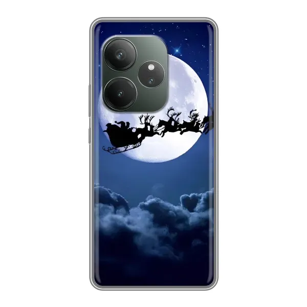 Чехол с принтом «Санта - луна» для Realme GT Neo 6 SE